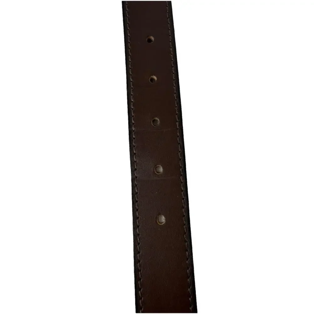 Timberland Reversible Leather Belt Brown/Black Sz 54 1-3/8” Wide Stitched India